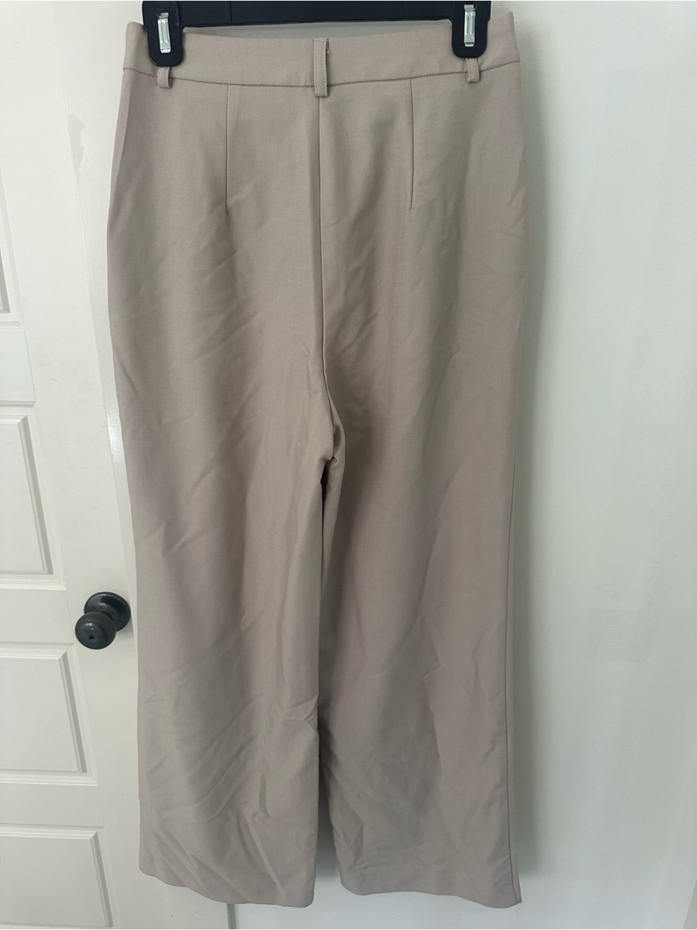Commense Wide Leg High-Rise Trousers in Beige - Picture 4 of 4